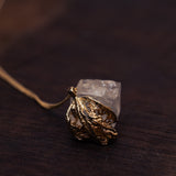 Natural geranium leaf necklace