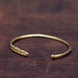 Wheat  shaped gold bangle