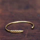 Wheat  shaped gold bangle