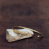 Wheat  shaped gold bangle