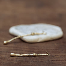 Load image into Gallery viewer, Asymmetric boney branch earrings
