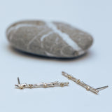 Mixed metal branch earrings & champagne diamonds
