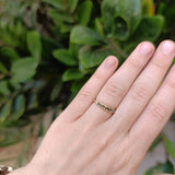 Rough concave ring with deep raw diamonds