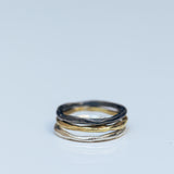 Gentle raw silver ring