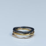 Gentle raw silver ring