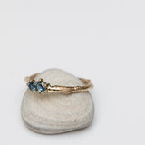 Branch ring with delicate sapphires