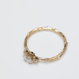 White diamonds tristone branch ring