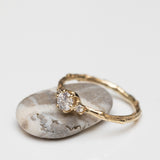 White diamonds tristone branch ring