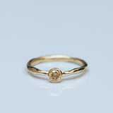 Gentle raw ring with orange champagne