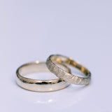 Thick half round & Mountain wedding rings