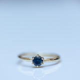 Blue sapphire solitaire raw ring