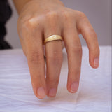 Raw Tapered Ring with Branch Texture