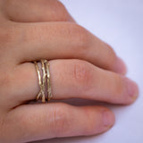 Three Crossed Branches Ring
