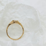 Tapered Cracked Earth Ring With Champagne Diamond