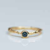 Sapphire Parti solitaire branch ring