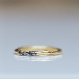 Raw thin meteorite gold ring