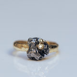 Raw ring with large meteorite