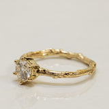Light Champagne Solitaire Branch Ring