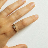 Asymmetric Spreading Branch Ring with Diamonds and Meteorite