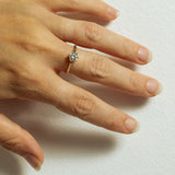 Light Champagne Solitaire Branch Ring
