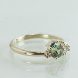 Oval Tilted Sapphire Cluster