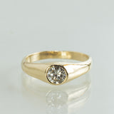 Tapered Smooth Raw Solitaire Ring