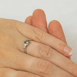 Oval Tilted Sapphire Cluster