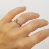 Oval Tilted Sapphire Cluster