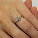 Oval Tilted Sapphire Cluster