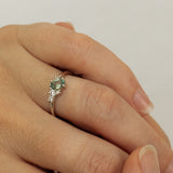 Oval Tilted Sapphire Cluster