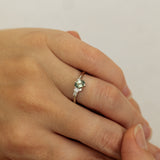 Oval Tilted Sapphire Cluster