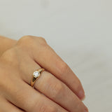 Tapered Smooth Raw Solitaire Ring