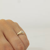 Tapered Smooth Raw Solitaire Ring