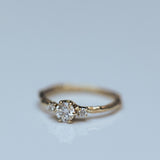 White diamonds tristone branch ring