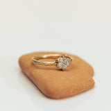 Large champagne branch ring