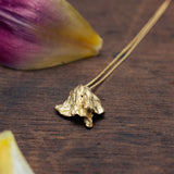 Natural wrinkled natural leaf necklace