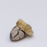 Engraved gold ring