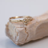 Champagne diamond branch ring