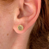 Classic raw concave ear studs