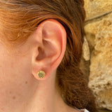 Classic raw concave ear studs