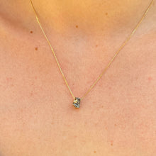 Load image into Gallery viewer, Gold meteorite Necklace set with stones
