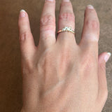 Hoof-Shaped Diamond Cluster Ring