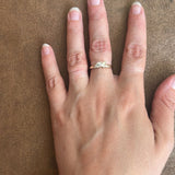 Hoof-Shaped Diamond Cluster Ring