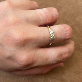 Hoof-Shaped Diamond Cluster Ring