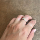 Hoof-Shaped Diamond Cluster Ring