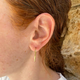 Raw hoop earrings