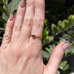 Meteorite solitaire branch ring