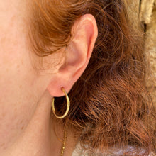 Load image into Gallery viewer, Silver raw hoop earrings
