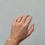 Raw Textured Zig-Zag Ring