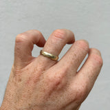 Chubby Faceted Gold Wedding Ring